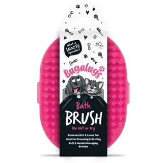 Bugalugs Bade- & Fellpflegebürste für Hunde und Katzen – Rosa 1 St.