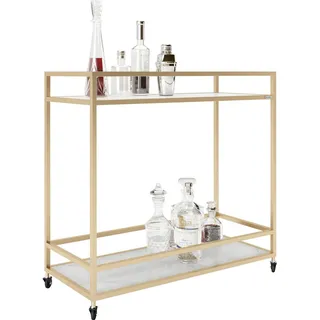 Phoenix Playboy Servierwagen Ginger Glas/Metall goldfarben