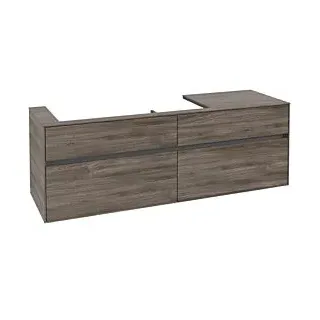 Waschbeckenunterschrank 160 x 55 cm Stone Oak