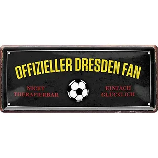 schilderkreis24 - Blechschilder OFFIZIELLER Dresden Fan Metallschild für Fußball Begeisterte Deko Artikel Schild Geschenkidee 28x12 cm