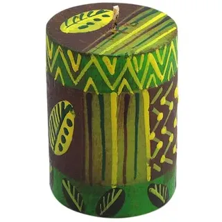 Nobunto Kerzen - Baba - Fair Trade Kunstkerze aus Südafrika - Handbemalte Geschenkkerze - Afrikanische Kerzensets - Bunte Stabkerzen - Weihnachten - Ostern (Einzelkerze 5x7cm)