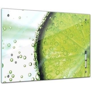 Bilderdepot24 Glasbild, Memoboard - Essen & Trinken - Zitrone bunt 60 cm x 40 cm