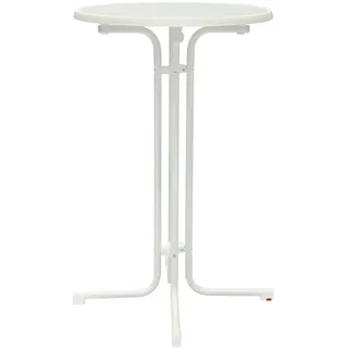 METRO PROFESSIONAL Stehtisch klappbar Mistrano, Stahl, Ø 70 x 110 cm, rund, weiß