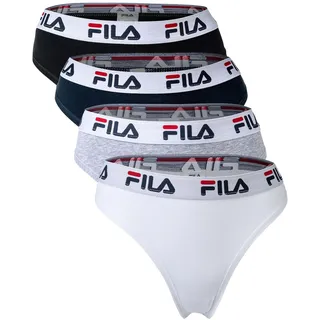 Fila String 4er Pack Weiß/Schwarz/Grau/Marine XS