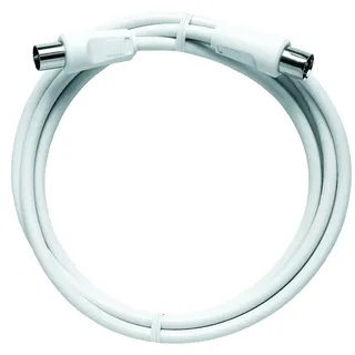Axing Anschlusskabel IEC axialer Stecker/Kupplung 1,5 m Weiß