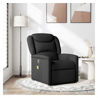 vidaXL Massagesessel Schwarz Polyester 95 x 100 x 95 cm Schwarz mit Fernbedienung