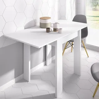 Dmora Comer-Tisch ausziehbar 67/134 x 67 x 79 cm Weiß