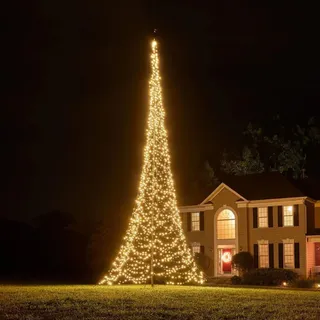 Fairybell LED Weihnachtsbaum 4x10 m 2000 LED Leuchten Outdoor warmweiß