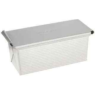 USA Pan Bakeware Pullman Kastenform mit Deckel, 22,9 x 10,2 cm, antihaftbeschichtet und schnell lösbar, hergestellt in den USA aus aluminisiertem Stahl
