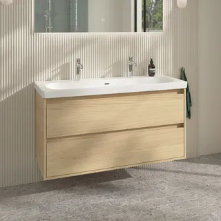 Villeroy & Boch Skyla Doppel-Waschtisch mit Unterschrank 120 cm, 2 Auszüge, Badmöbel,
