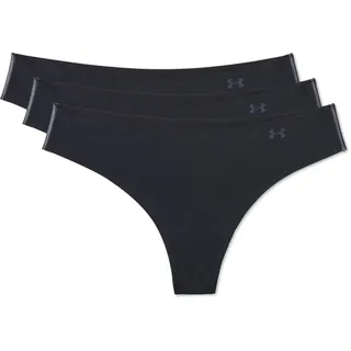 Under Armour Damen Pure Stretch Tanga im 3erPack Unterhose, Schwarz, MD
