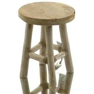 VAN DER LEEDEN Schemel Natur Ø 17 cm - Teakholz massiv