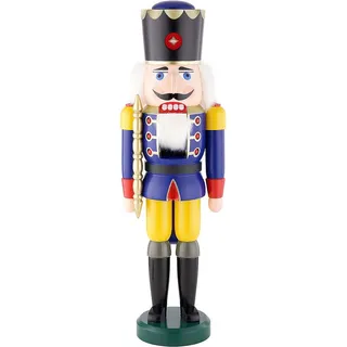 Seiffener Volkskunst eG Nussknacker König 60 cm blau