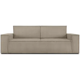 konsimo® Schlafcouch 3-Sitzer Beige