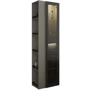 burgbad Yumo Hochschrank 50 x 32 x 176 cm mit LED-Licht, Regal links HSKG050-L-F3193-G0179, Badmöbel,