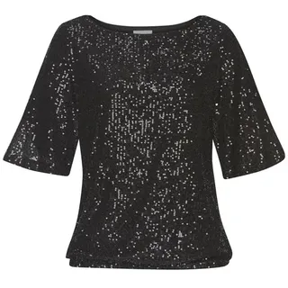 LASCANA Paillettenshirt Schwarz 32/34
