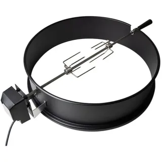 PROREGAL® Grillspieß Premium Grillspieß Drehspieß Set für Kugelgrill, Ø 57 cm, Schwarz, Pflegeleicht; Edle Optik schwarz