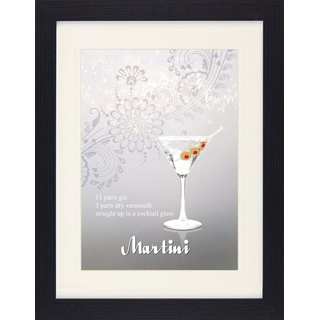 1art1 Bild mit Rahmen Cocktails - Martini
