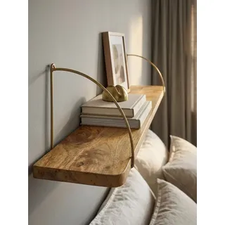 KADIMA DESIGN Wandregal 100 x 25 x 22 cm Braun
