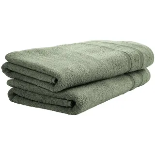 SCHIESSER Brooklyn Duschtuchset 70 x 140 cm grün 2 St.