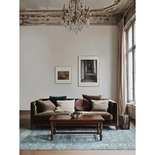 RugVista Jacinda, Teppich, Orientalische, 300 x 400 cm, Rechteckig, Mittlerer Stapel, Wohnzimmer, Esszimmer, Schlafzimmer, Küche, Nur chemische Reinigung, Oeko_tex_100, Hell Blau