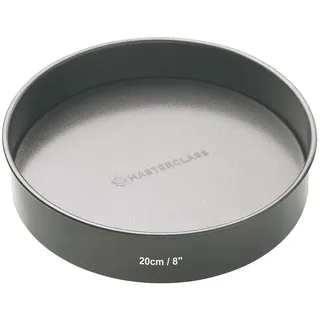 MasterClass 20cm Sandwichform mit PTFE-, PFOA- und BPA-freier Antihaftbeschichtung, robuster 1mm dicker Kohlenstoffstahl, 8 Zoll runde Kuchenform, grau