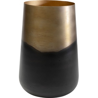 Kare Design Vase Nora, schwarz/Gold, Blumenvase, Dekorationsvase, Gefäß für Blumen, Tischvase, 43cm