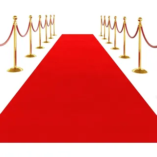 SK Studio Rot Teppich Läufer Eventteppich Hochzeitsteppich VIP Event Teppich Rutschfester Red Carpet Empfangsteppich, 1 x 4.5 m