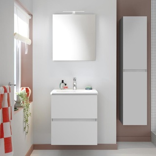 Burgbad Rocio Badmöbel-Set Waschtisch mit Waschtischunterschrank und Spiegelschrank B: 60.5 SGYQ060RF6223