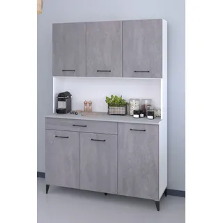 Parisot Küchenbuffet Malice 11 120 cm grau/weiß