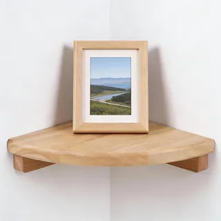Eckregal Hängend 18cm, Wandregal Holz Eckwandregal, Eckregal Wand aus Nachhaltig
