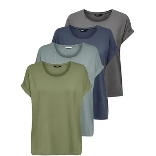 ONLY Tops für Damen Basic Kurzarm Rundhals - M