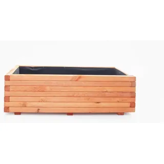 Mega-Holz Pflanzkübel Blumenkasten Pinie lasiert - Pflanzkübel für Garten, Balkon & Terrasse, Rechteck Kräuterbeet 40x40x30 cm Wettergeschützt beige 40 cm x 30 cm x 40 cm