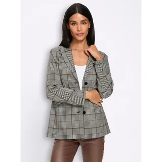 Heine Karo-Blazer in champagner-schwarz-kariert | Gr.: 50