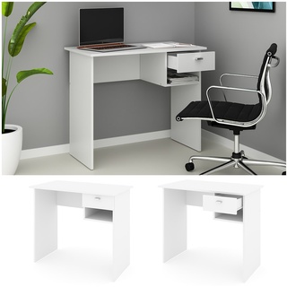 VICCO Schreibtisch COLIN Weiß Arbeitstisch Bürotisch Regal PC Tisch Schublade