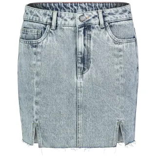 Sublevel Damen Mini Jeans Rock LSL-482 kurzer Damenrock mit Schlitzen Light Blue Denim L184 M - M