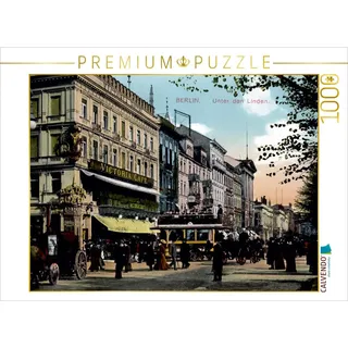 Calvendo Puzzle Berlin - Unter den Linden 1918 1000 Teile Lege-Größe 64x48cm Foto-Puzzle für glückliche Stunden