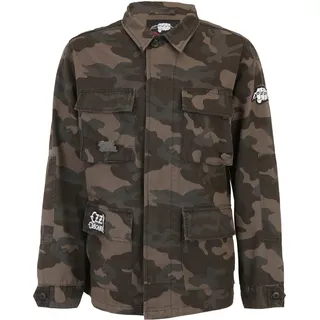 Allwetterjacke BRANDIT "Brandit Ozzy BDU Jacket", Herren, Gr. 4XL, grün (schwarzcamo), 100% Baumwolle, mehrfarbig, normal, amerikanischer Ausschnitt, Jacken