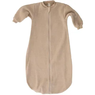 Lilano, Merino Flausch Schlafsack mit Arm, 100% Wolle (kbT) (Sand, 74-80)