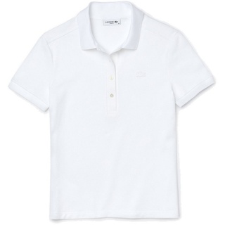 Lacoste Poloshirt Slim Fit LACOSTE Poloshirt aus Stretch-Baumwoll-Piqué Shirt Damen weiß 42