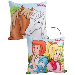 UNITED LABELS Bibi und Tina - Freundschaft Dekokissen 30 x 30 cm Mehrfarbig