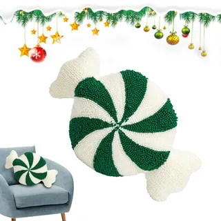 Mixnexorad Weihnachts-Wurfkissen, Bonbonkissen Weihnachten | Weihnachtskissen Plüschkissen Candy Cane Home Decor | Bequeme, süße Kissen in Bonbonform für Schlafzimmer, Sofa, Wohnzimmer