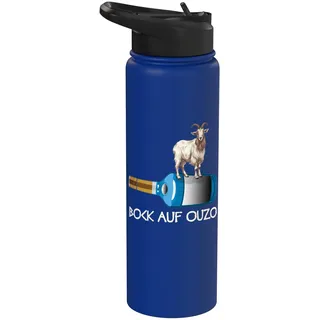 Schnaps Ouzo Party Bock Auf Ouzo Stainless Steel Insulated Water Bottle