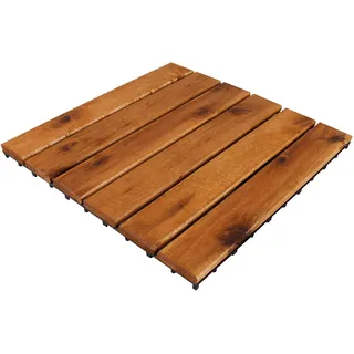 Mojawo Holzfliese | Akazienholz | FSC®-Zertifiziert | 30x30cm Fliese | Stecksystem individuell zuschneidbar | Modell 2024