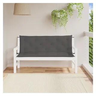 vidaXL Gartenbank-Auflagen Oxford-Gewebe Anthrazit 150 x 50 x 7 cm 2 St.
