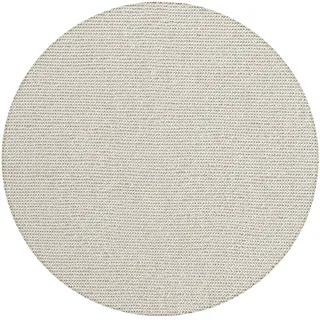 the carpet Premium Wool Handweb-Teppich, Naturfaser Wollteppich, Eleganz im skandinavischen Flachgewebe-Stil, Creme, 200 cm Rund