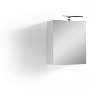 Homexperts Spiegelschrank SALSA * Spanplatte Weiß, B50xH60xT20cm weiß 50 cm x 60 cm x 20 cm