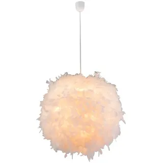 GLOBO LIGHTING LED Pendelleuchte, Leuchtmittel inklusive, Warmweiß, Hängeleuchte Pendelleuchte Esszimmerlampe LED Deckenlampe Federn weiß weiß