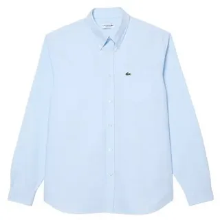Lacoste Langarmhemd Hemd Langarmhemd mit Button-Down-Kragen und (1-tlg) blau 40