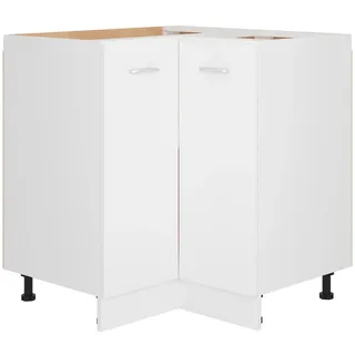 vidaXL Eckunterschrank Weiß 75,5 x 75,5 x 81,5 cm Weiß